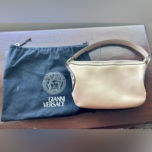 Gianni Versace bag, cream color, zippered with dust bag, vintage